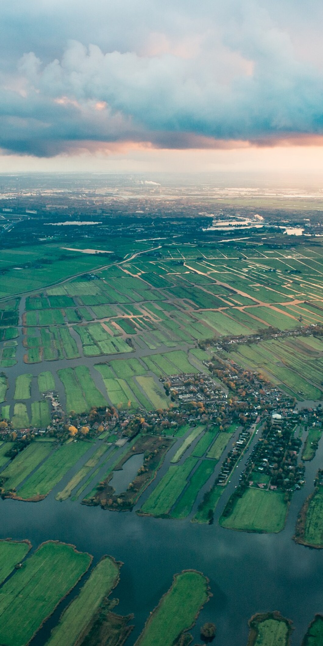 Luchtfoto van Nederlandse akkers