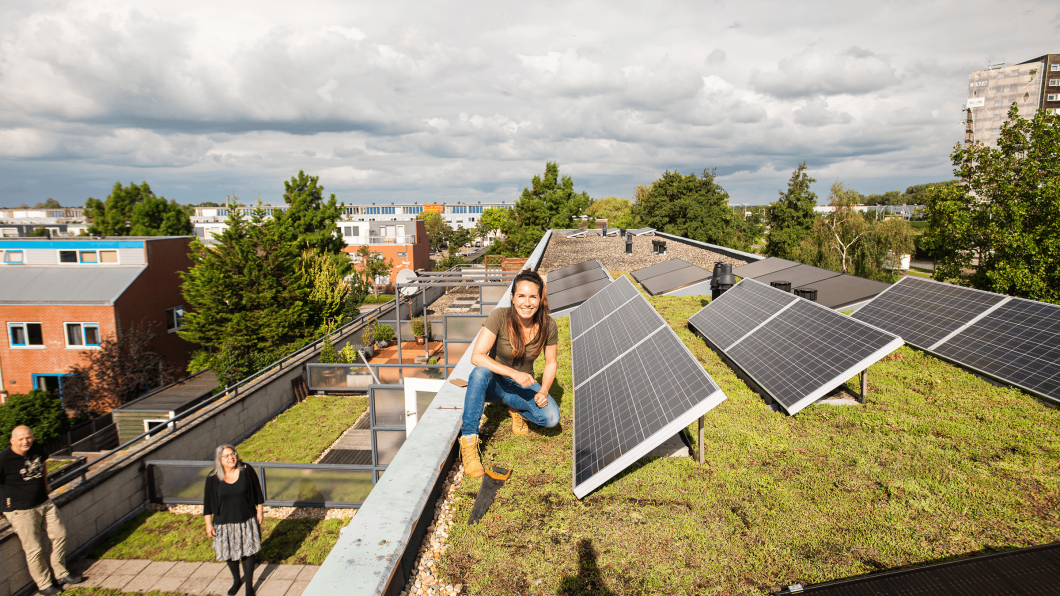 Huis met zonnepanelen